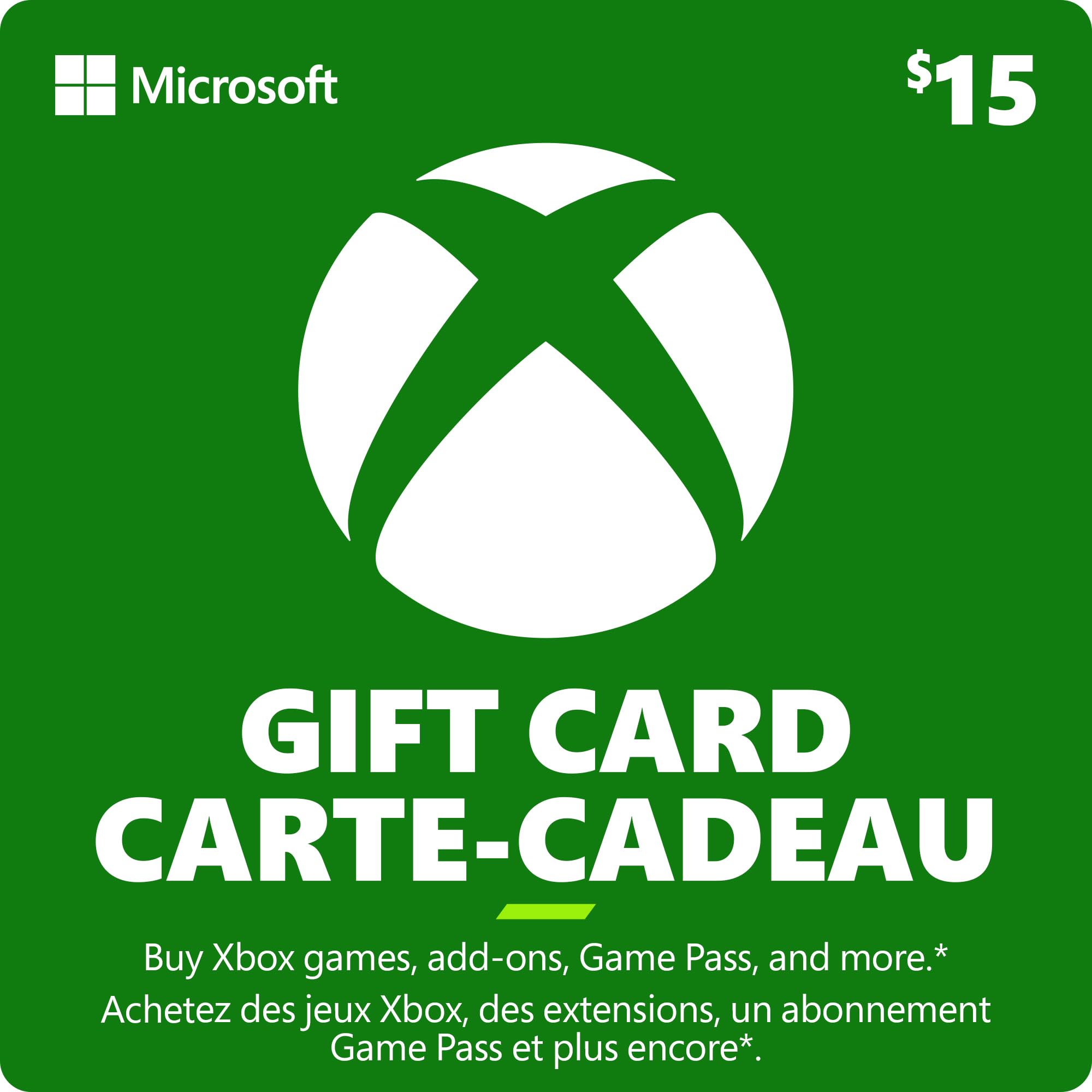 Carte-cadeau XBOX 15$ (Microsoft)