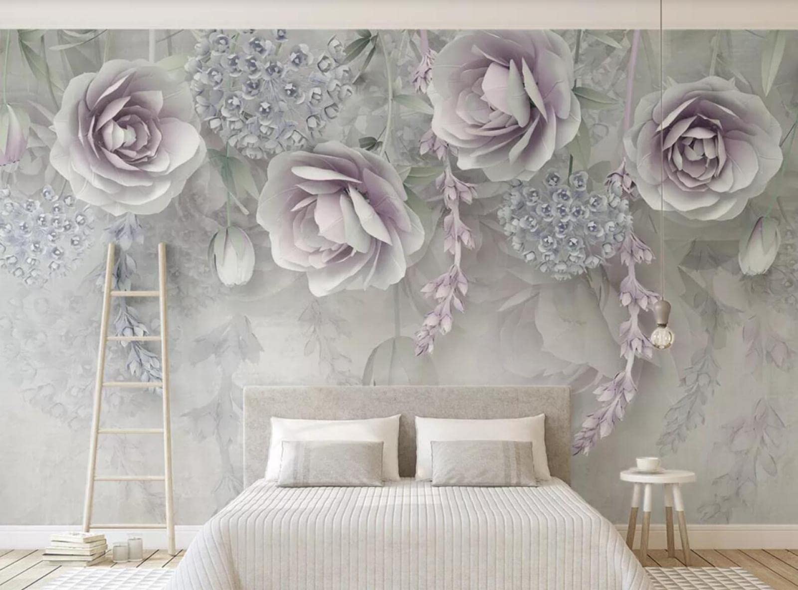 Mural Wallpaper Lilac Flower Vine Photo Wallpaper 3D Effect Living Room Bedroom Decoration Wall Covering