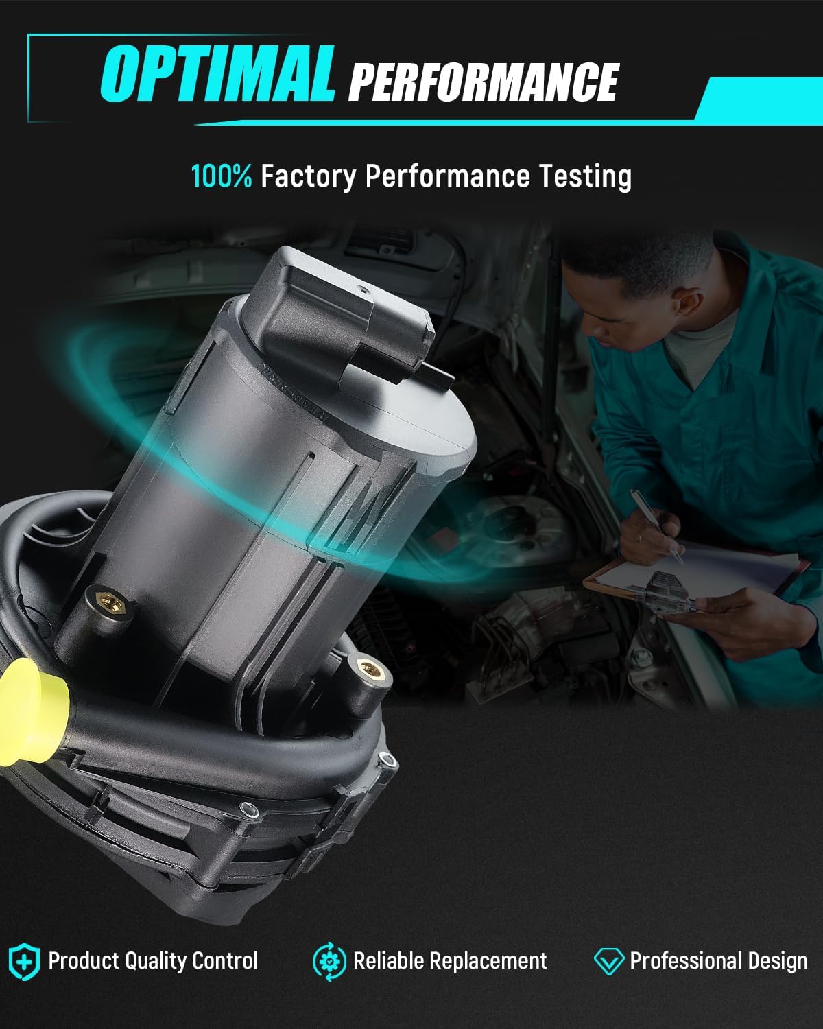 Secondary Air Injection Pump for:-BMW 325i 2001 2002 2003 325Ci 2001-2006 323i 323is 330i 330Ci 330xi 325xi 323Ci 328Ci 328i Base 1999-2006 2.5L 2.8L 3.0L Smog Pump OE# 1172755305