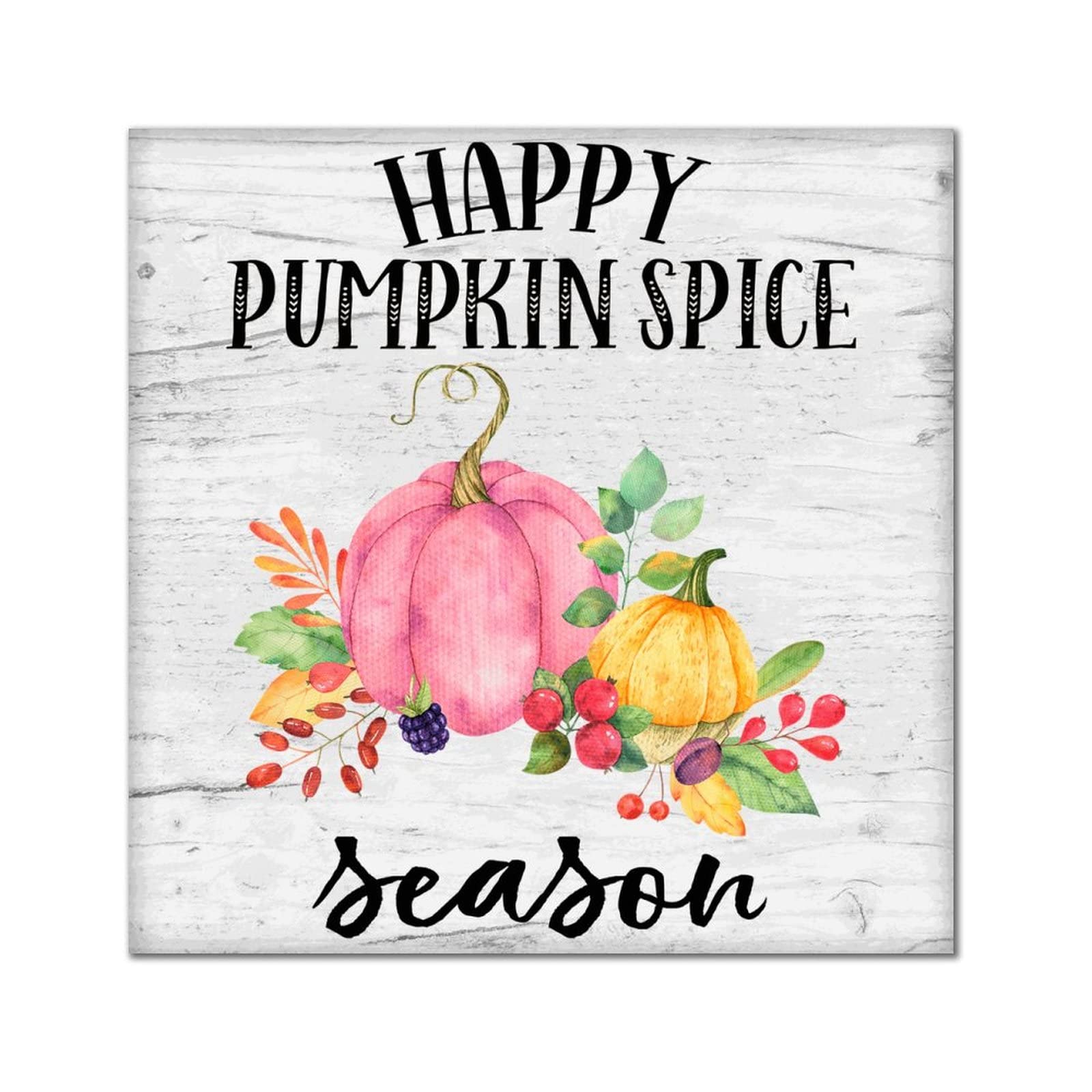 Panneau en bois Happy Pumpkin Spice le cadeau decoratif automnal ideal pour vos proches
