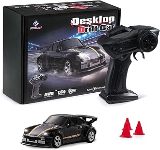 1/64 Scale Drift RC Car,Mini RC Sportscar 2.4Ghz Mini Racing Drift Racing Remote Contrl Car Model Toys Hobby Gift for Adults and Kid(Black)