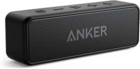 Anker soundcore 2 Caixa de Som Bluetooth Portátil com 12W de Som Estéreo, Bluetooth 5, BassUp, à Prova d'Água IPX7, 24 Horas de Reprodução, Emparelhamento Estéreo Sem Fio, Ideal para Casa e Viagens