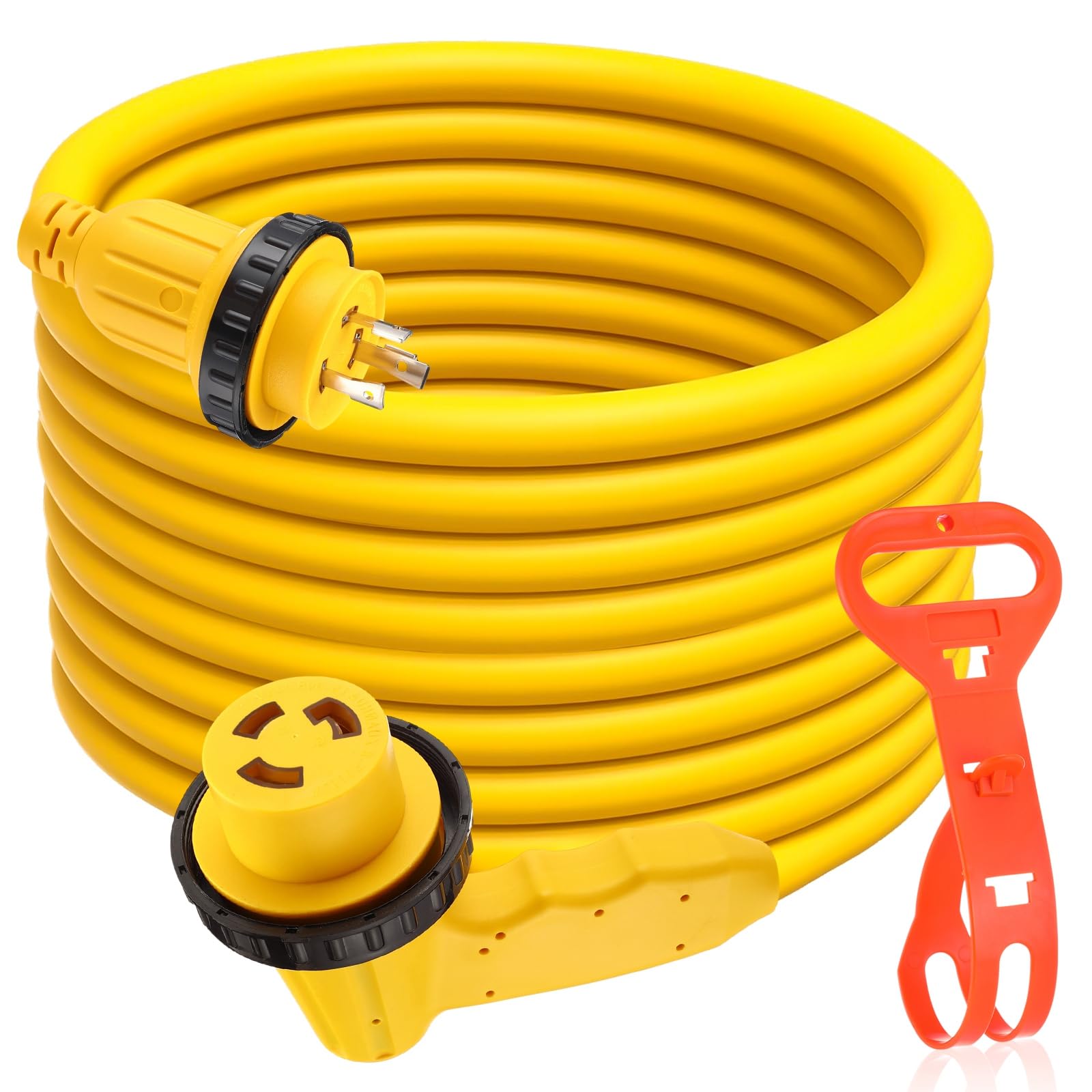 Kanayu 50 FT 30Amp Shore Power Cord NEMA L5-30 Marine RV 10AWG Cable