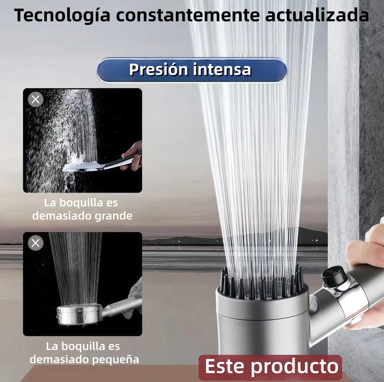Oasis Shower Head with Filter Alcachofa De Ducha Con Filtro Alta Presión Tres Modos Ahorro De Agua Instalación Fácil Para Baño Diario (1 Piece) — view 7