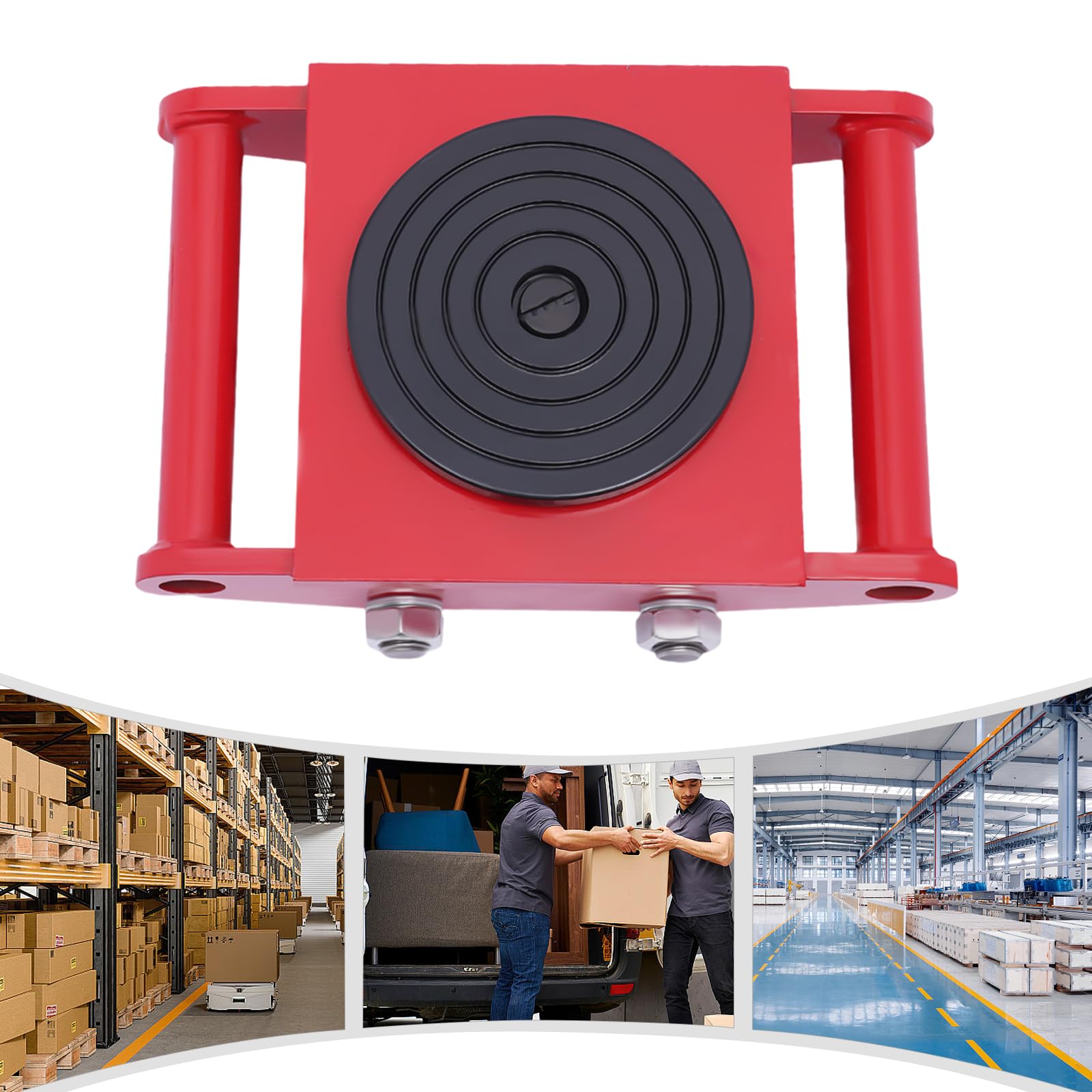 6T Möbelrollen Klein Möbelroller Transportroller Möbel Transportrollen Schwerlast Möbelheber, Möbeltransportrollen Rollen für Möbel, Möbelgleiter für Schwere Möbel (Rot)