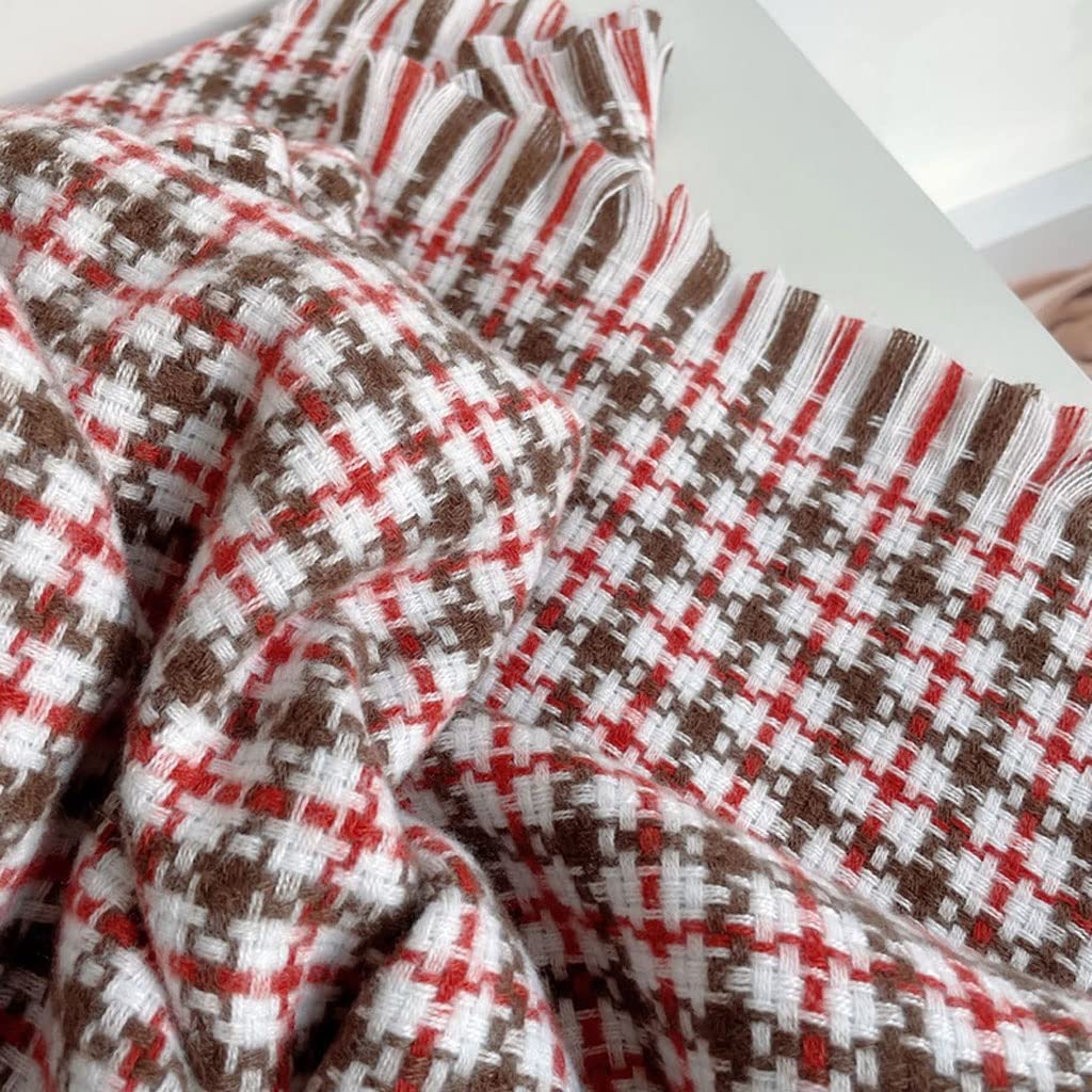 Sciarpa Scialle Addensare Caldi Imitazione Sciarpa Cashmere For Le Donne Natale Classico Plaid Lungo Inverno Coperta Invernale Involucri E Sciarpe Stola Elegante