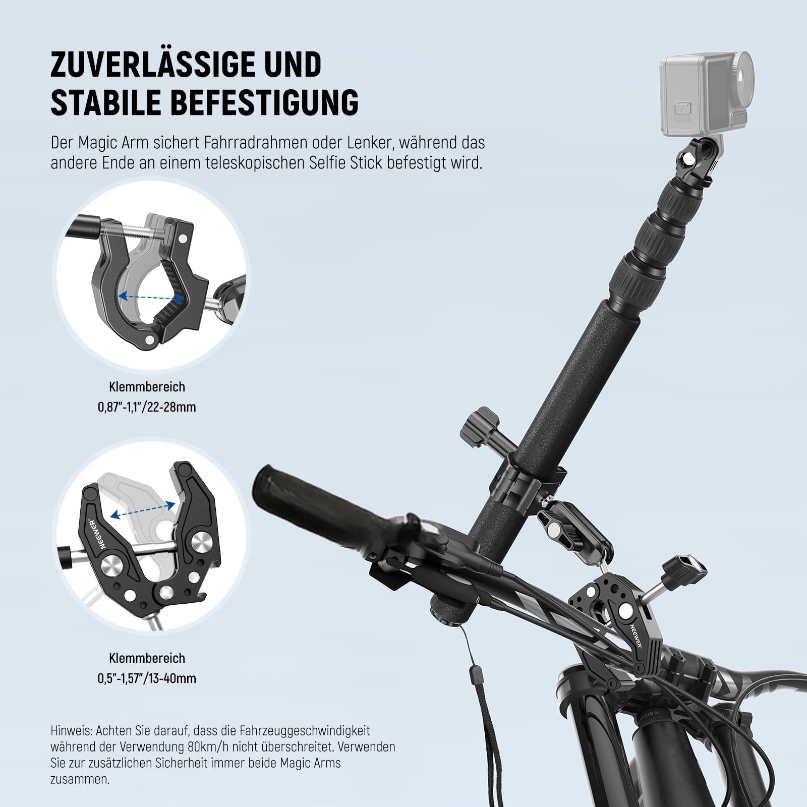 Neewer Motorrad Halterung Zubehör Set – Bild 5