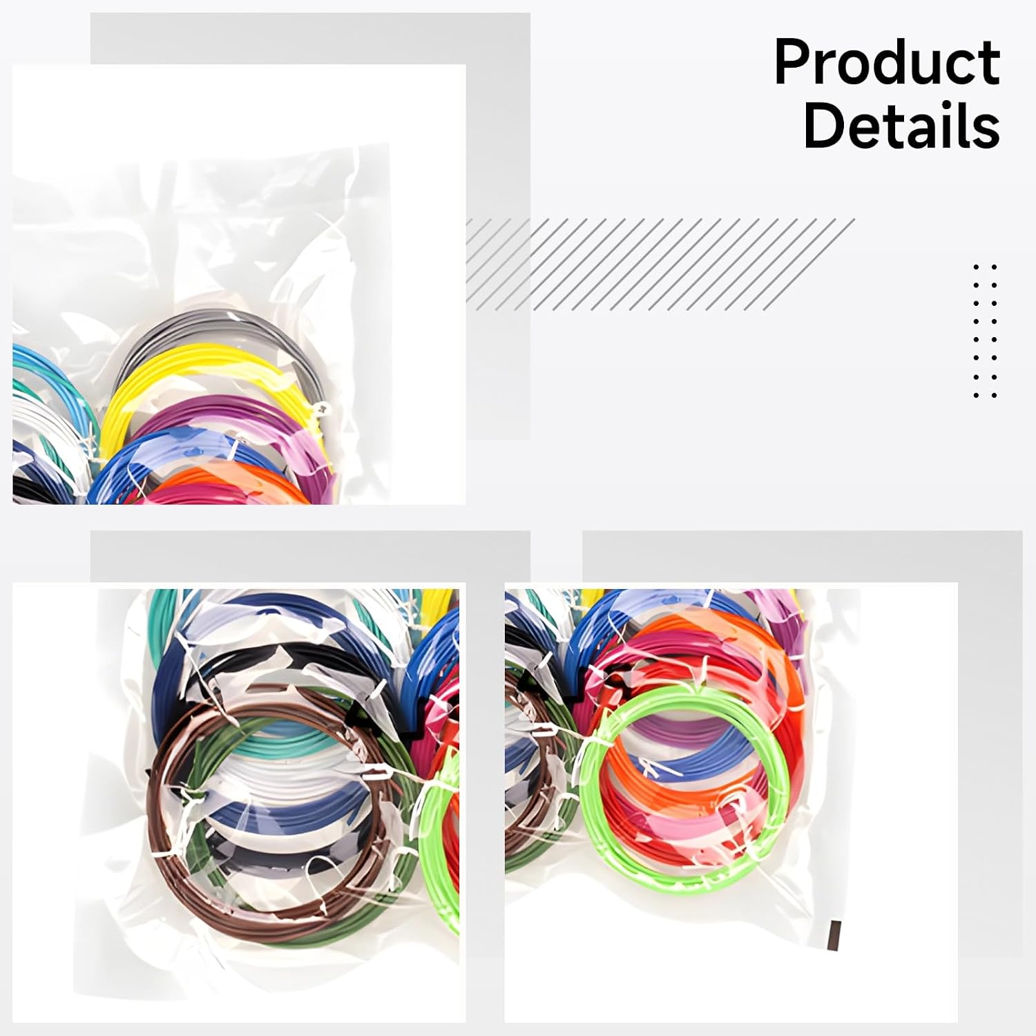 Generic Safe 1.75Mm 3D Printing Pen Filament 15 Colors, 147.6 Ft / 45 M Pla, High-Temp & Non-Deforming image 4