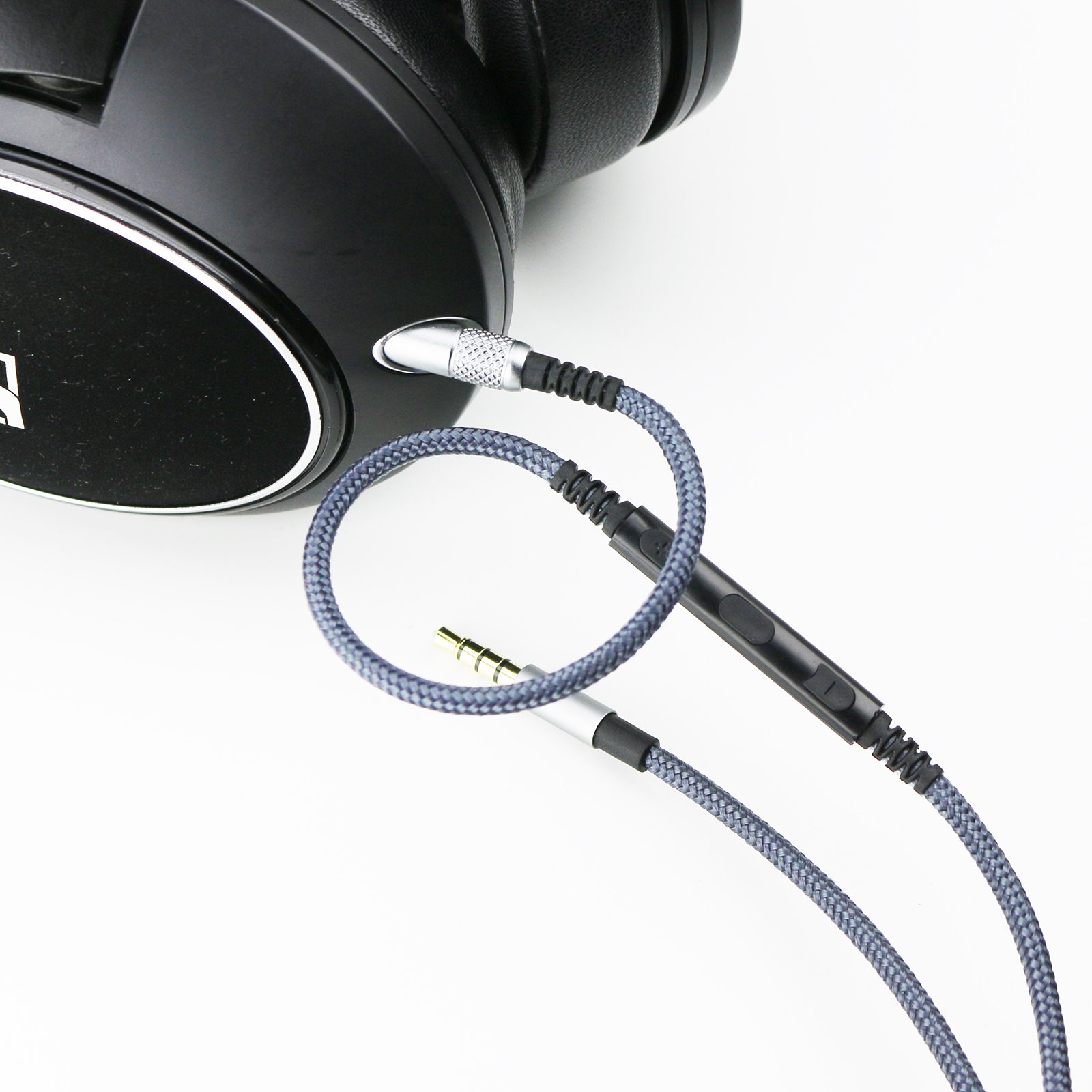 Câble Audio De Rechange Sennheiser HD598/HD599 – Avec Micro Et Télécommande Volume, Compatible IPhone/iPad, 1,2 M, Jack 3,5 Mm → 2,5 Mm