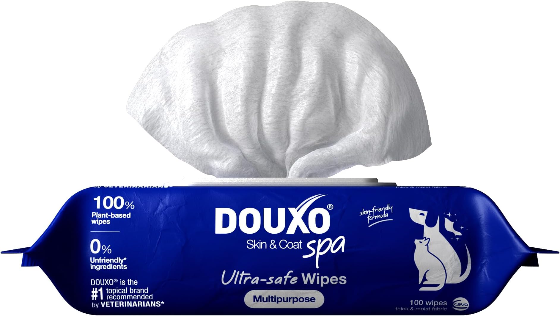- Skin & Coat SPA - Ultra-Safe Multipurpose Wipes for Dogs and Cats, 100 Wipes, Gently Removes Tear and Saliva Stains, Leaves the Coat and Skin Refreshed and Smelling Great, Skin-Friendly Formula