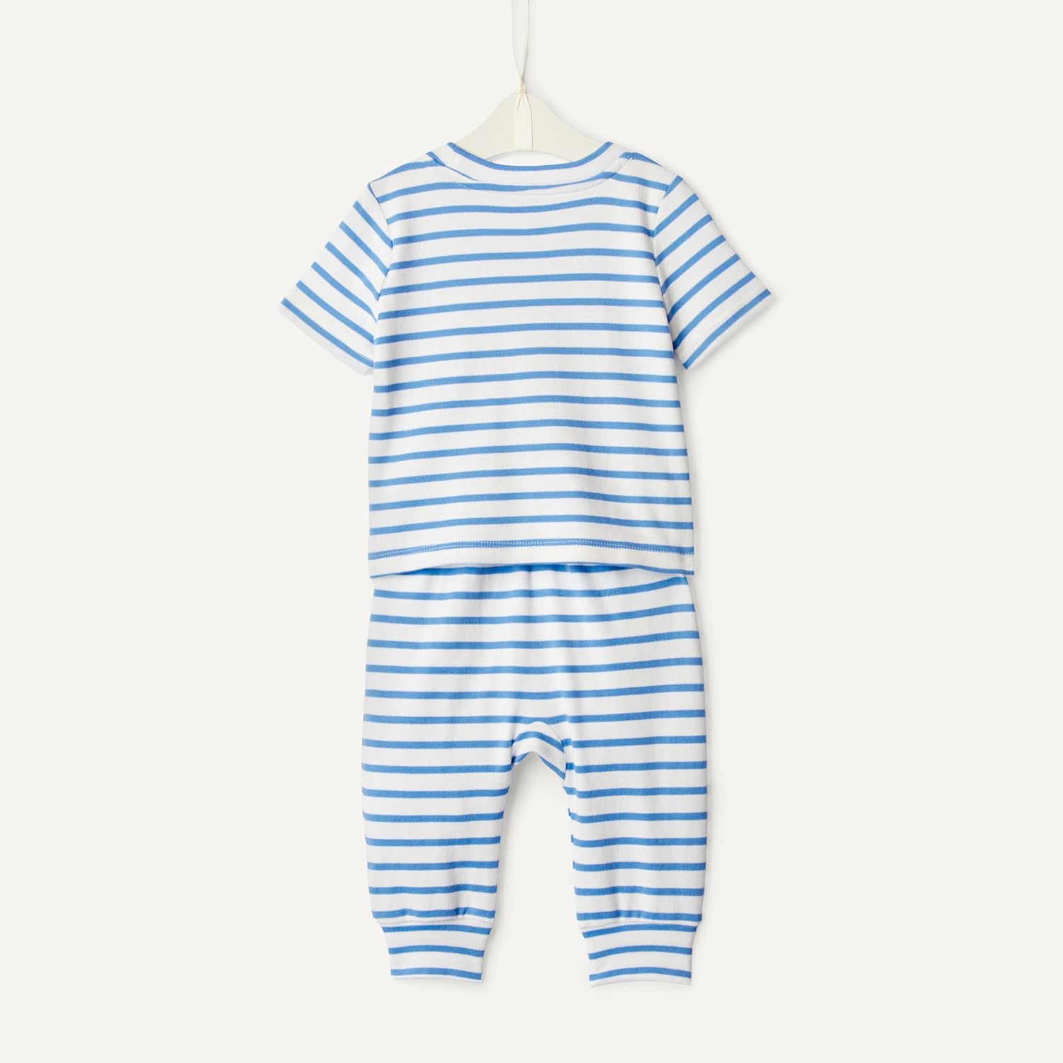 Amazon Essentials x Sofia Grainge Unisex Toddlers and Babies' Cotton Knit Short Sleeve Shirt & Pants Set