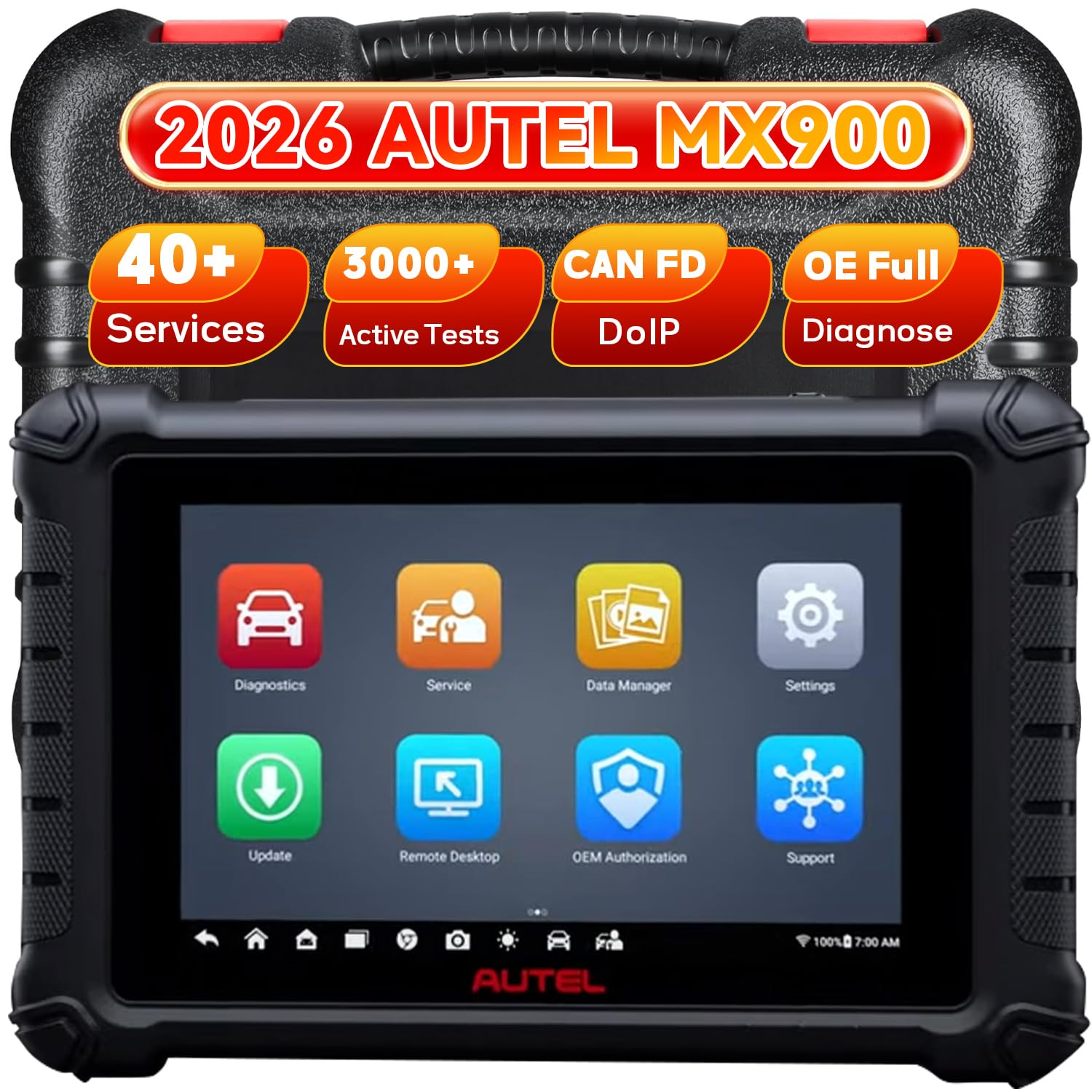 Autel MaxiCheck MX900, scanner OBD2 bidirectionnel 2024, Android 11, 40 fonctions de service, outil de diagnostic de tous les systèmes de 8 pouces, mise à jour de MK808 MK808S MK808BT