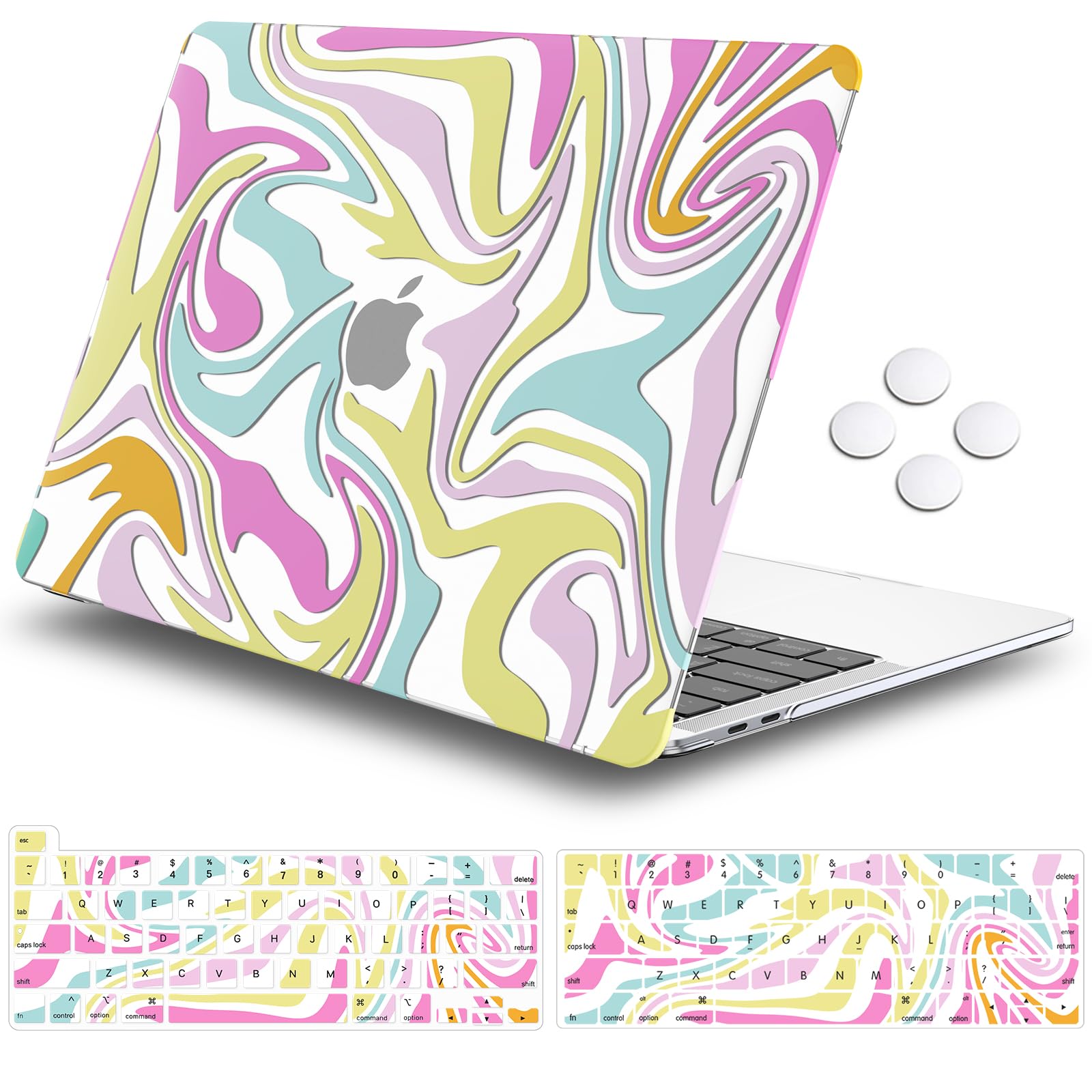 iCasso Compatible with MacBook Pro 13 inch Case 2024 2023 2022-2016, M2 M1 A2338 A2251 A2289 A2159 A1989 A1708 A1706, Protective Hard Shell Case +