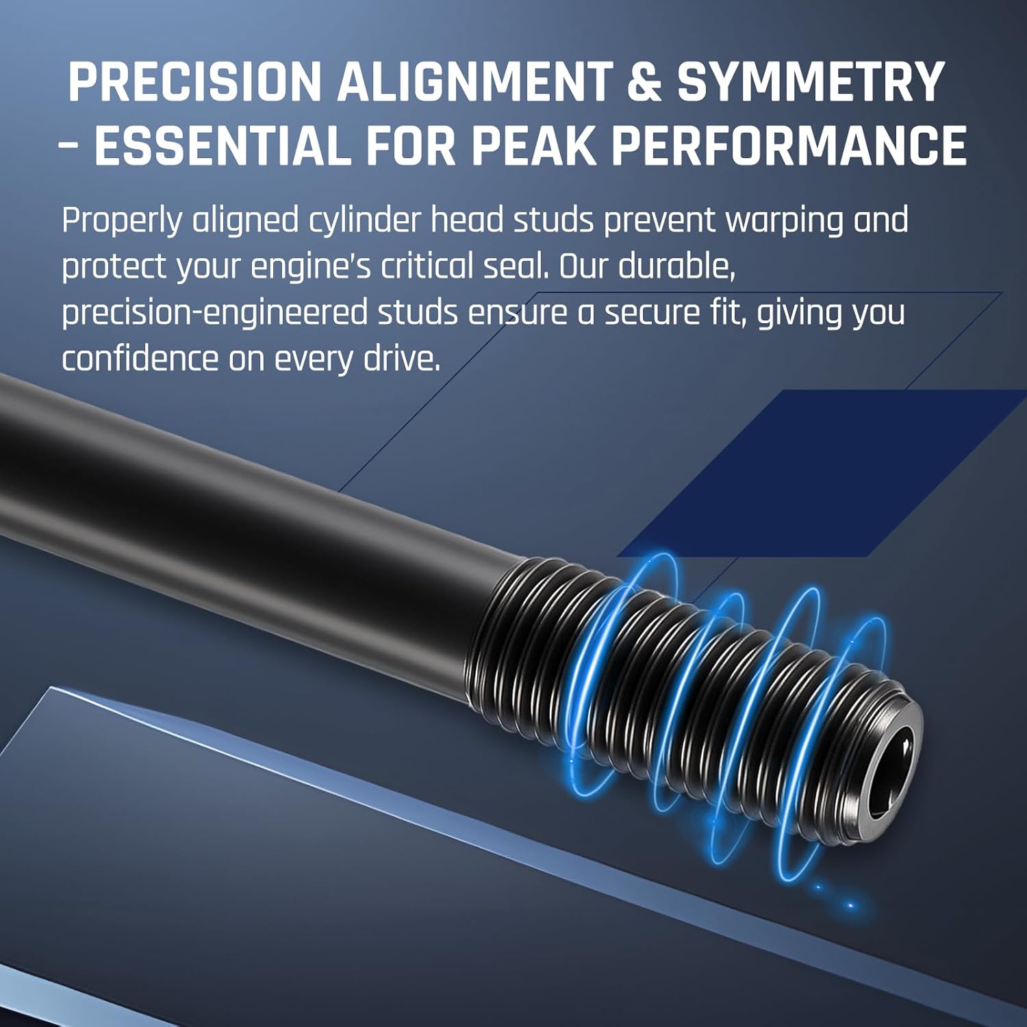 SPELAB Head Stud Replacement Kit Compatible with Mazda 1990-1993 4-Cylinder 1.6L/1597cc, 1994-2005 4-Cylinder 1.8L/1839cc, Cylinder Head Stud Assembly Kit & Assembly Lubricant