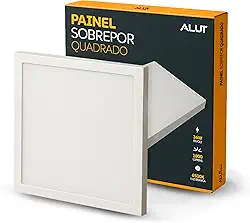 Painel Led Plafon 18w/25w/36w ou 50w 6500k Branco Frio 110v/220v Bivolt Embutir/Sobrepor Branco Alut By Avant (Sobrepor, 36w)