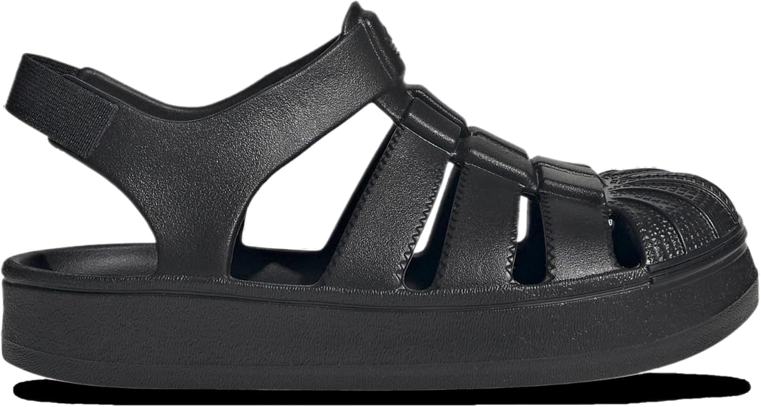 Adidas Originals Superstar Sandal - Boys' Preschool (JS2844, Black/Black/Black)