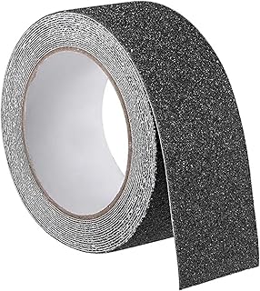 QILIMA Anti Slip Grip Tape, Waterproof Outdoor Grip Tape for Stairs, Stair Grips Non Slip for Skateboards, Outdoor Adhesive Stair Grip Tape for Step Treads,Black Grip Tape, 2inx16.5ft