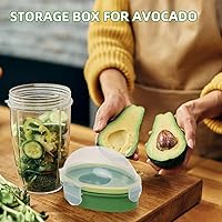 Vista 3 de Recipientes de almacenamiento reutilizables para guardar aguacate, conservador de aguacate, conservador fresco, crujiente, soporte individual