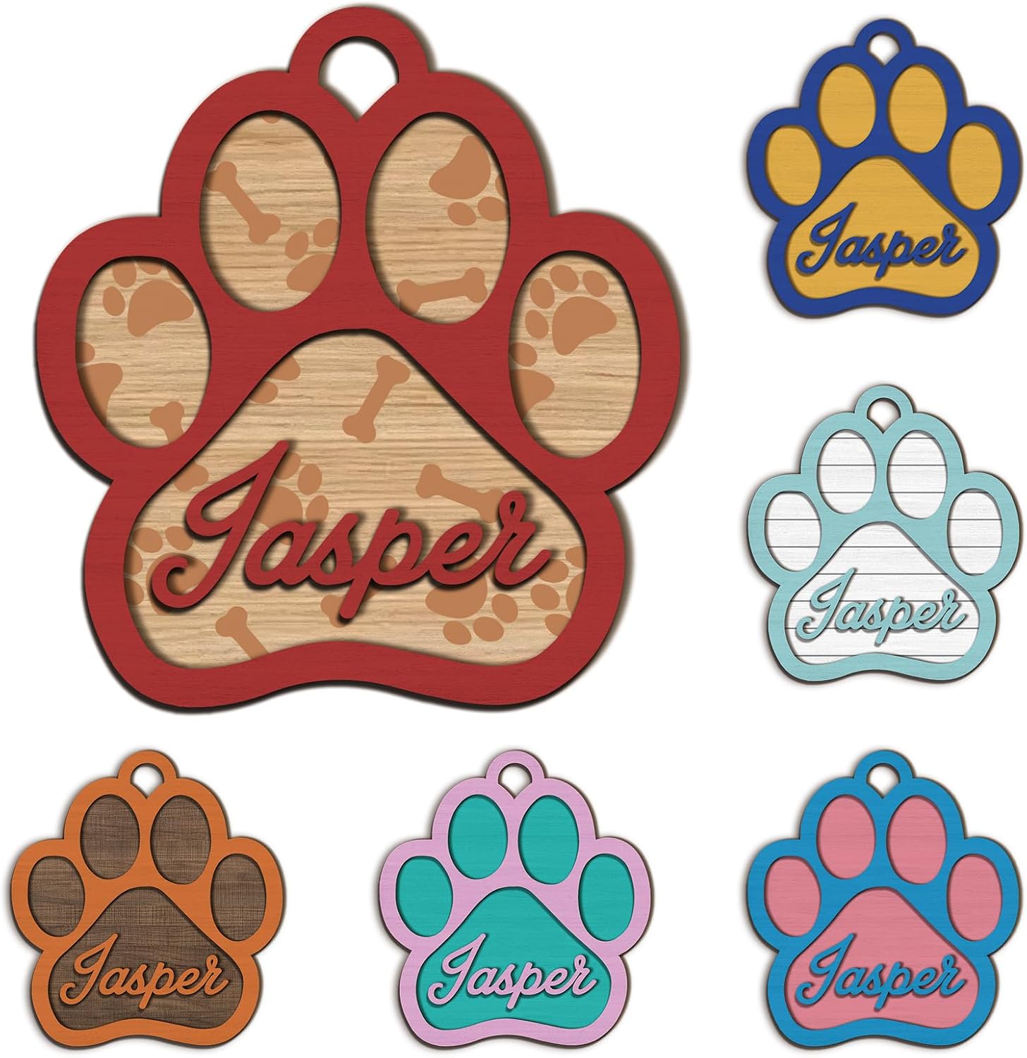 Cutsom Dog Crate Name Plate Personalized Dog House Name Paw Tag with Raised Letters Icon Customized Durable Waterproof Design for Kennel Accessories Pet Lover Gift