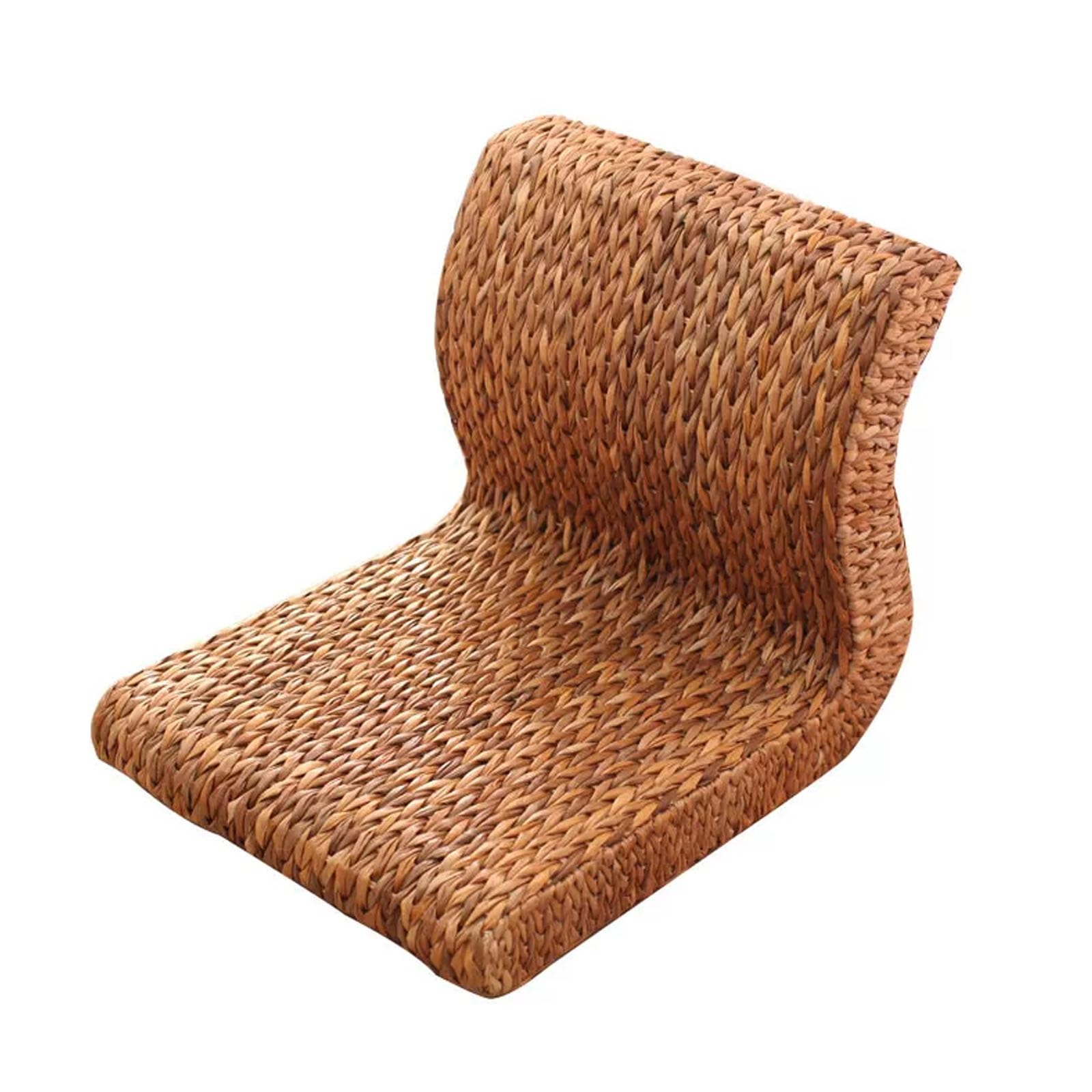 Sedia Senza Gambe da Pavimento Giapponese, Sedia Tradizionale Tatami con Supporto for La Schiena, Cuscino for Finestra a Bovindo for Divano Pigro in Vimini(Banana Leaves)