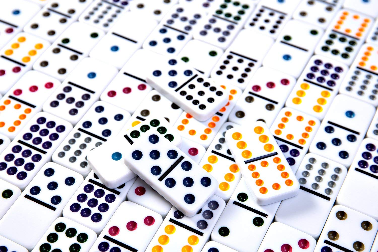 QWICK CLICK Double Six Domino Game Set with 28 Domino Tiles