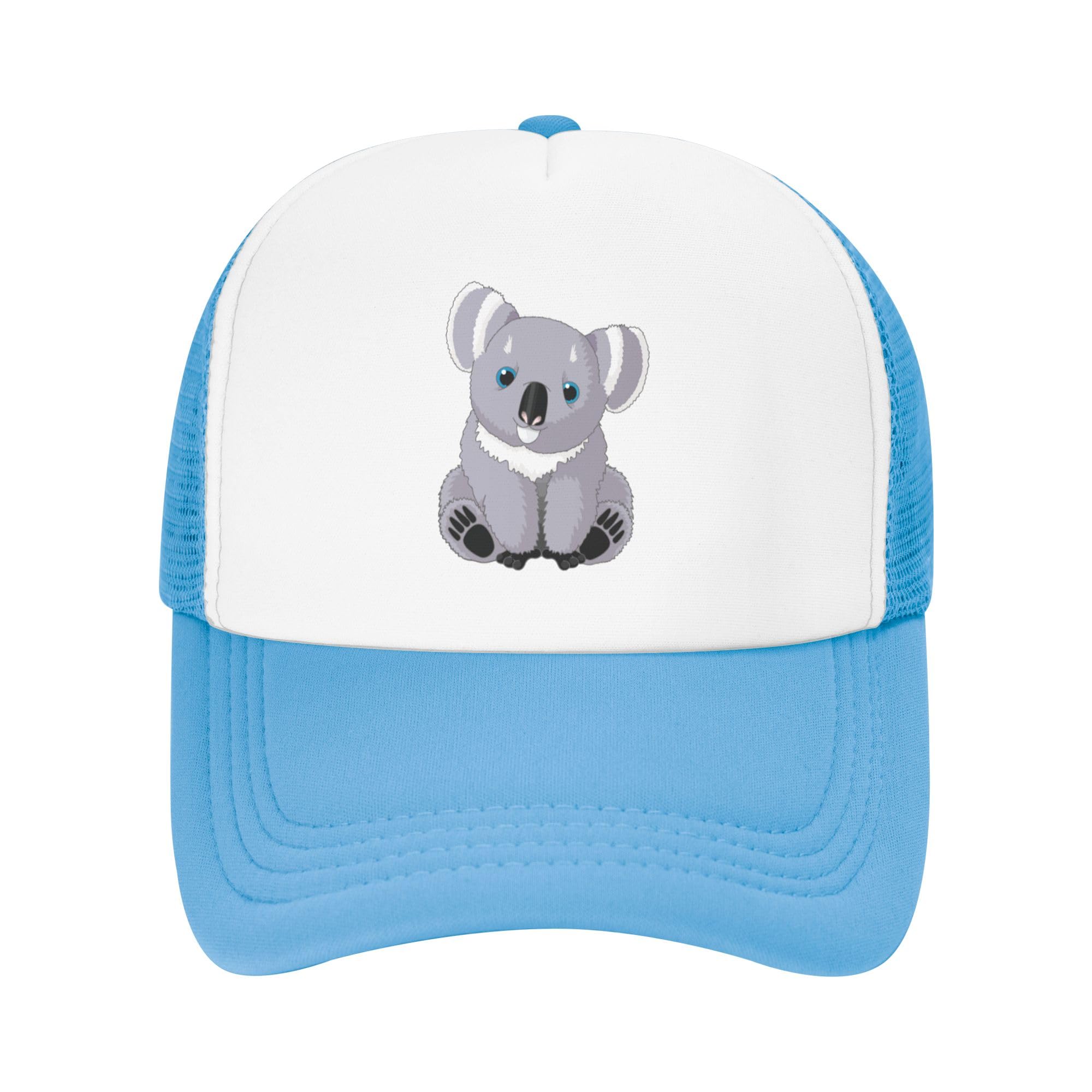 Koala Lightweight Mesh Baseball Hat Fishing Sun Cap Outdoor Casual Cap Sky Blue