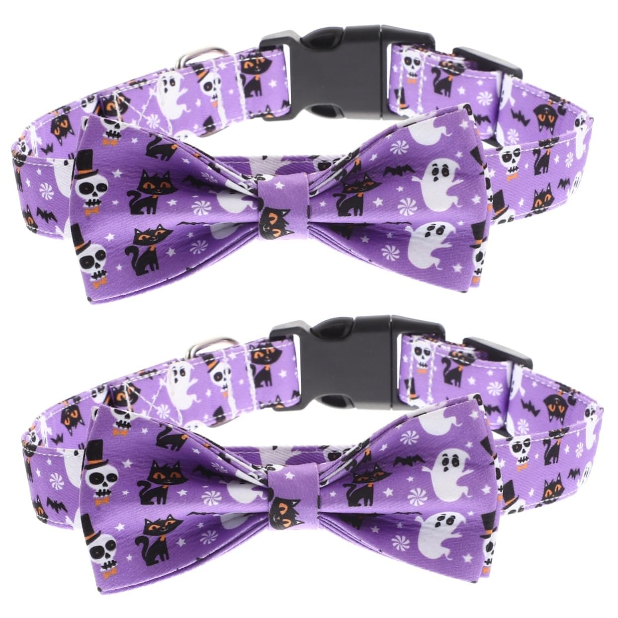 Collier Halloween pour chat avec nœud papillon réglable BESPORTBLE (lot de 2)