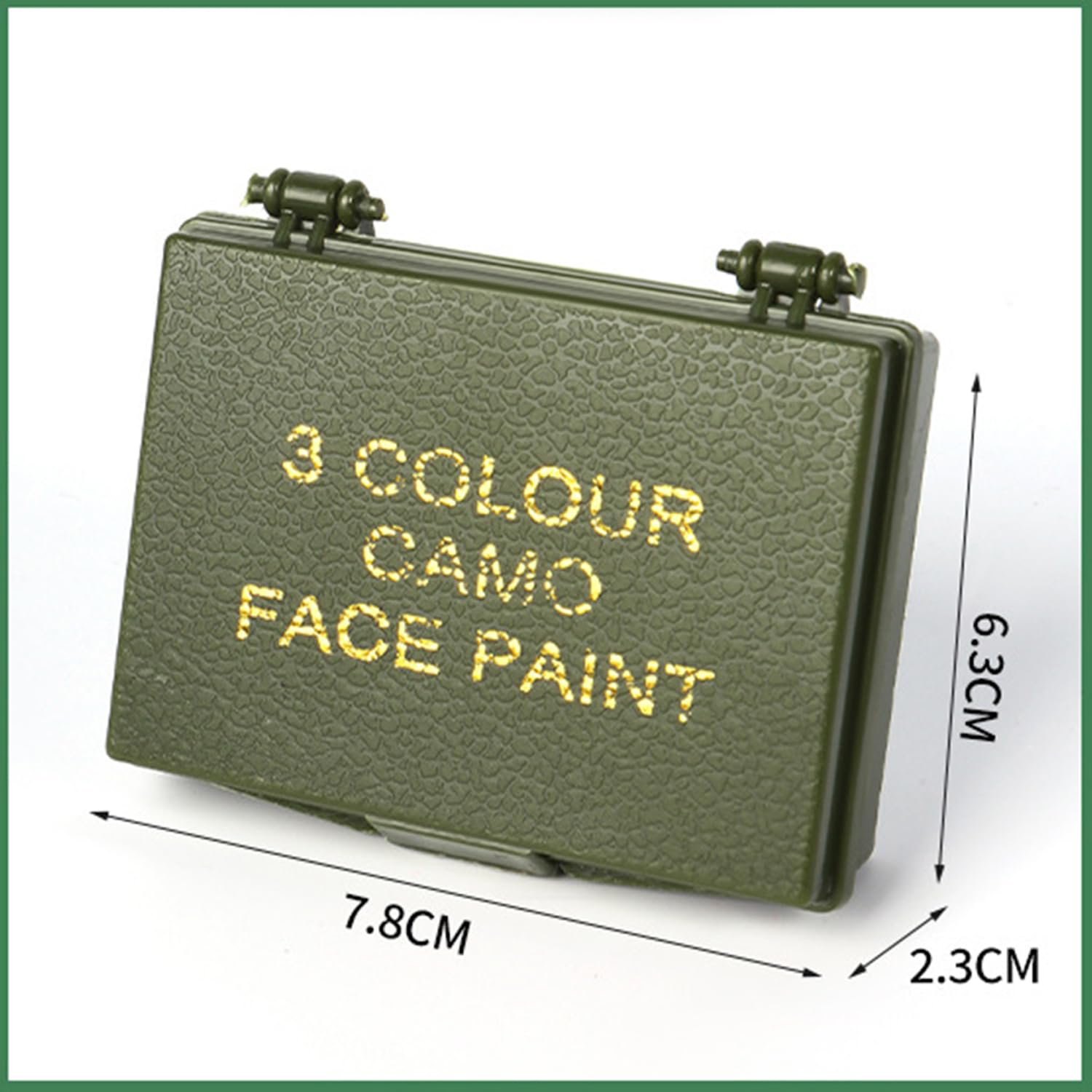 1 trucco mimetico, kit di 3 colori crema con specchio per addestramento militare o giochi CS Camo Woodland attrezzature militari (marrone, verde, nero)