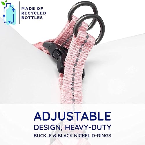 Miniatura 3 de Pawtitas Paquete económico Arnés reflectante extra pequeño para perro reciclado + collar de perro reciclado reflectante extra pequeño + correa