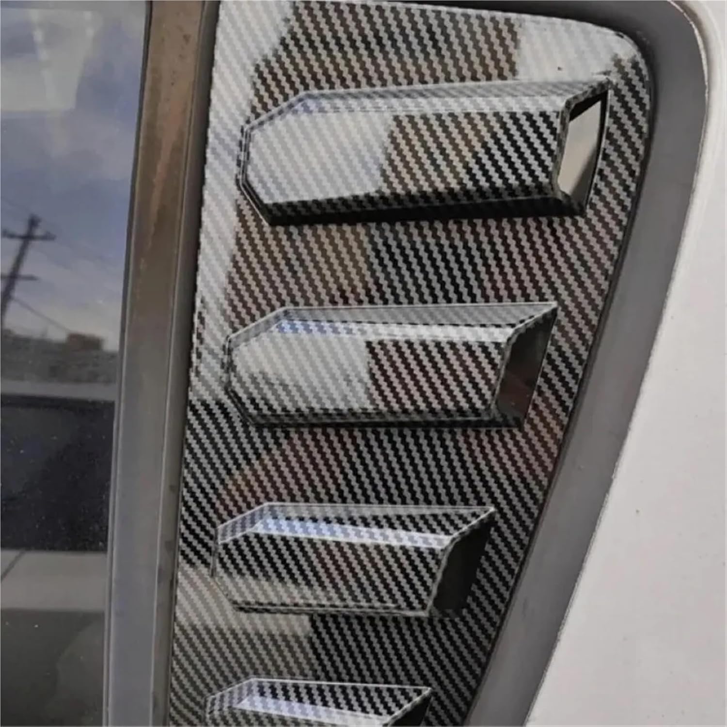 DYXN Compatible with Suzuki Swift 2005-2010 Car Rear Louver Window Side Shutter Cover Trim Sticker Vent Scoop Auto Parts