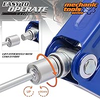 Vista 18 de M-AUTO 2.5 Ton Scissor Jacks Set of 4 for Travel Trailer, 23.5 Inches Maximum Extension Travel Trailer Stabilizer Jacks with Handle, Heavy-Duty Red