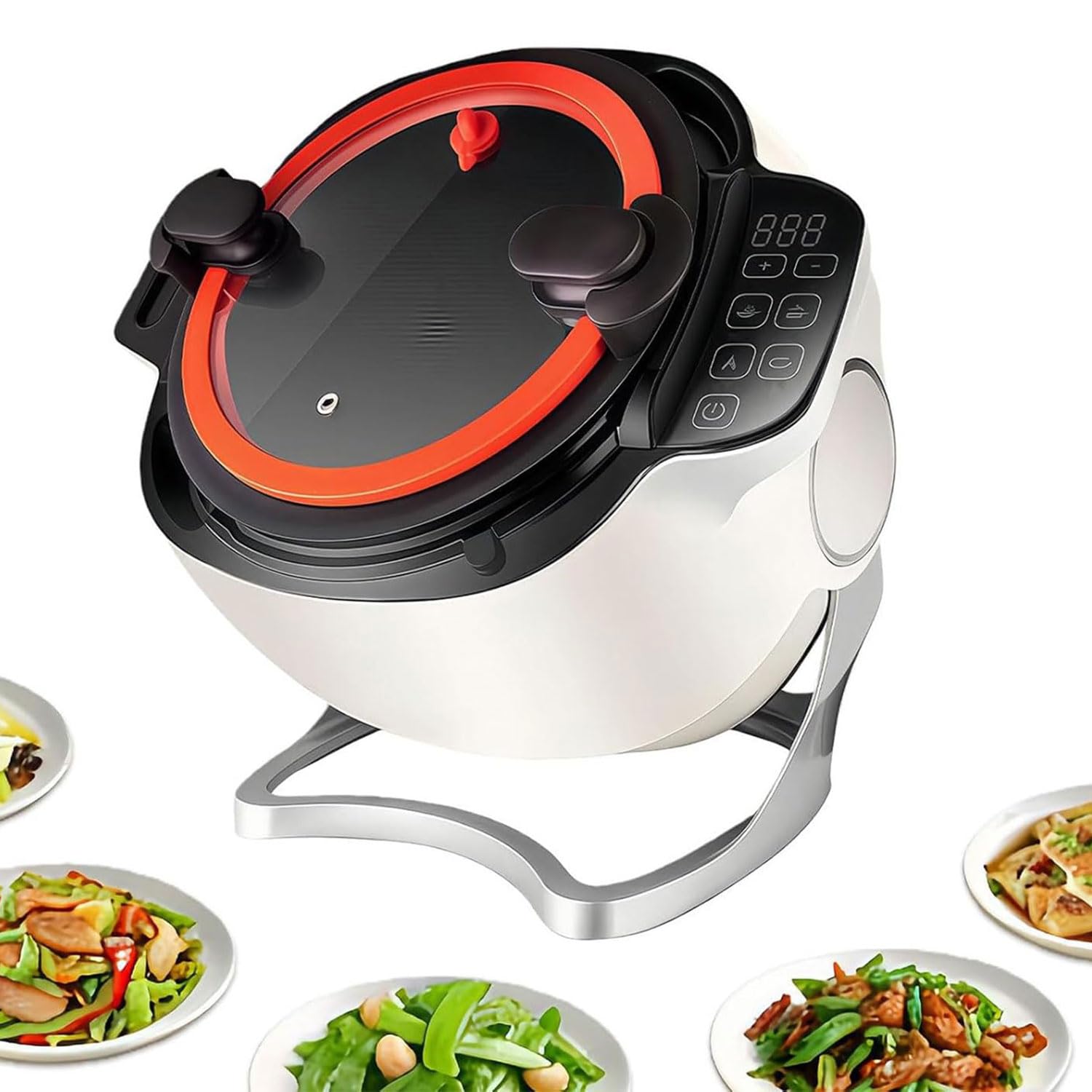 Wok électrique de 6L avec machine de cuisson automatique à 3 vitesses et ragoût