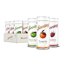 Vista 10 de Sovány Agua con gas, manzana verde, bebidas de agua Seltzer, USDA Organic, hechas con fruta real, sin OMG, veganas, sin azúcar añadida, bajas