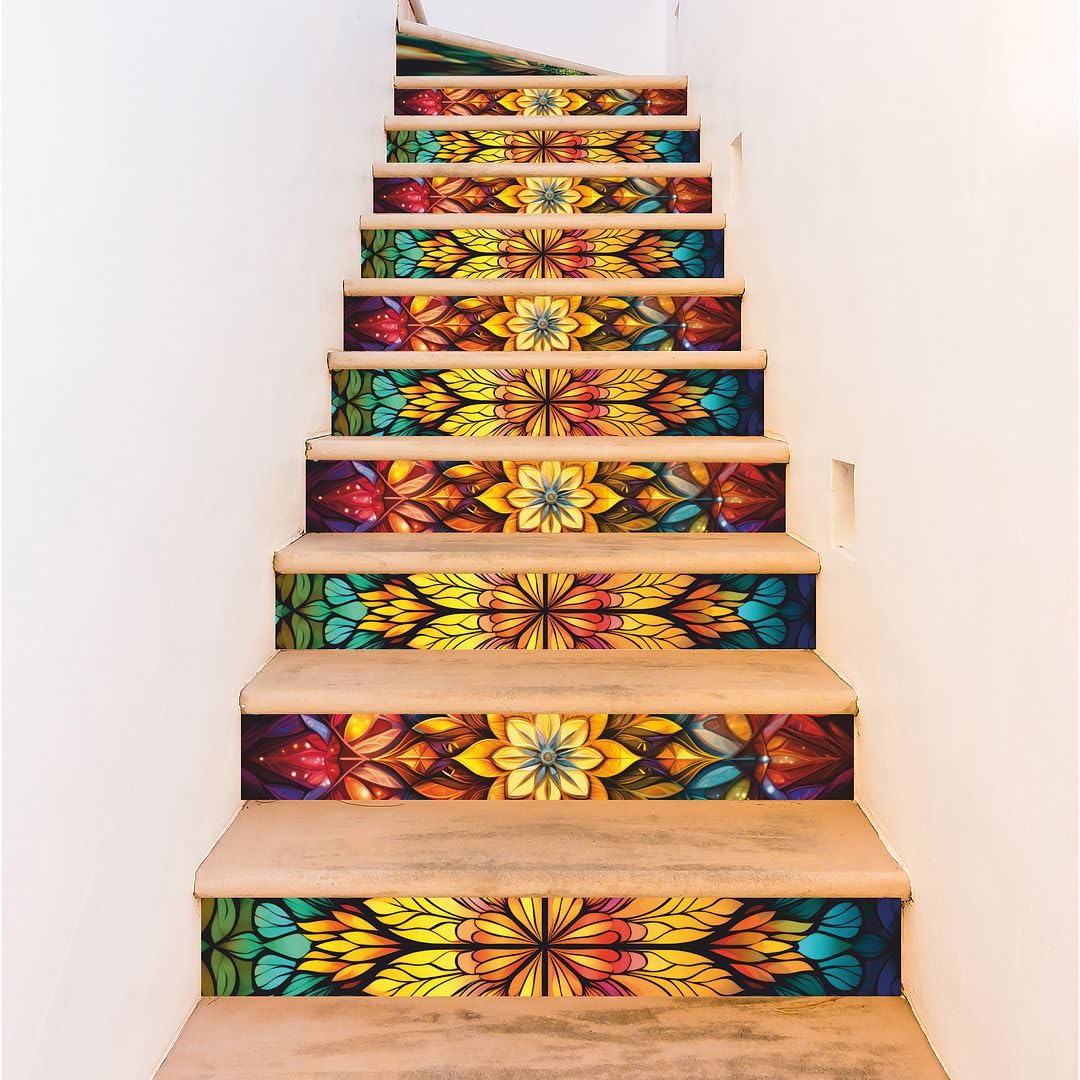 Colorful Mandala Stair Stickers - Transform Your Steps -4
