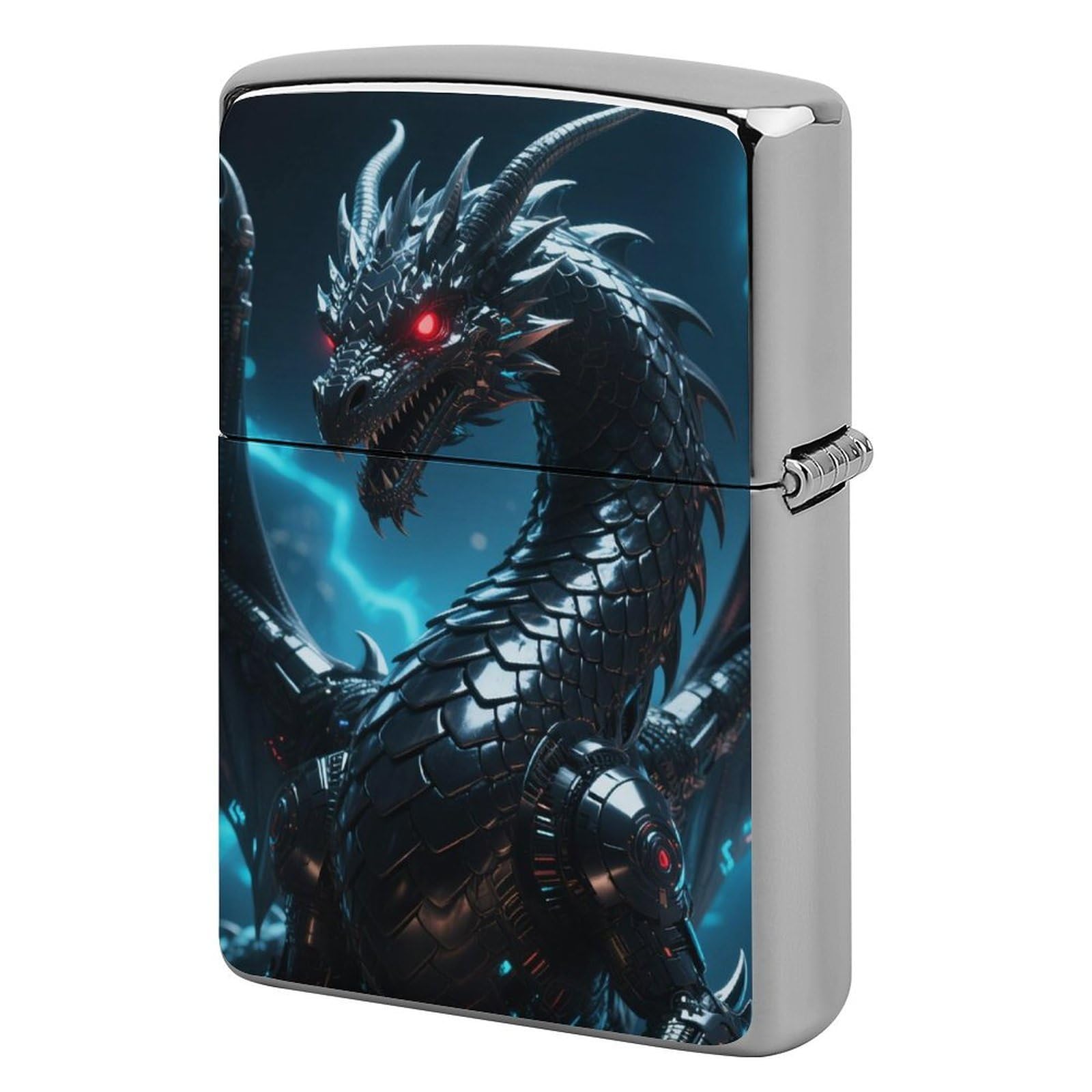 Dragon Lighter Case Cover Vintage Metal Lighter Sleeve Reusable Lighter Protective Cover Decorative Lighter Holder Birthday Gifts for Men Women