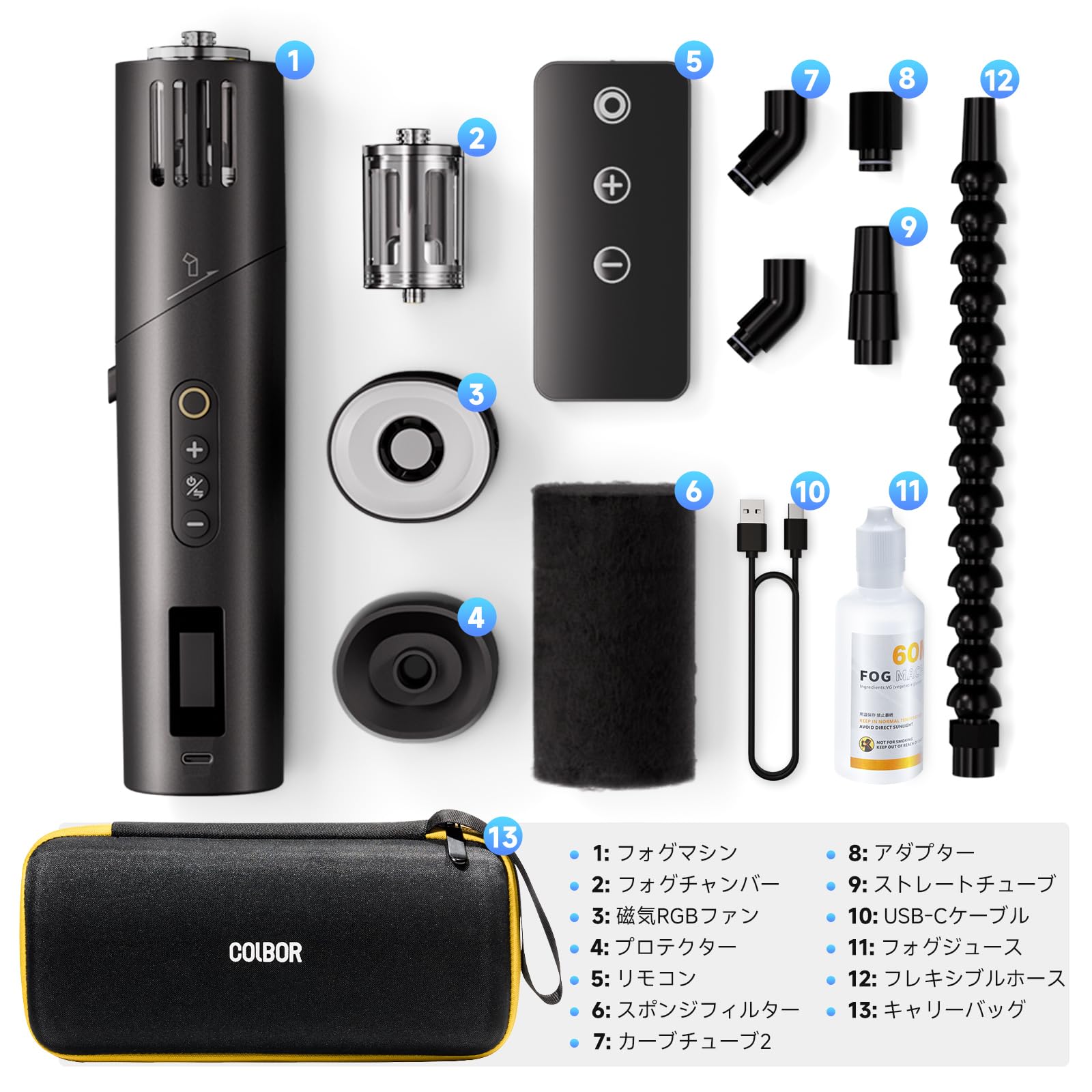 COLBOR ポータブルフォグマシン CF5 Amazon.co.jp: COLBOR ポータブルフォグマシン、CF5フォグマシン 屋内