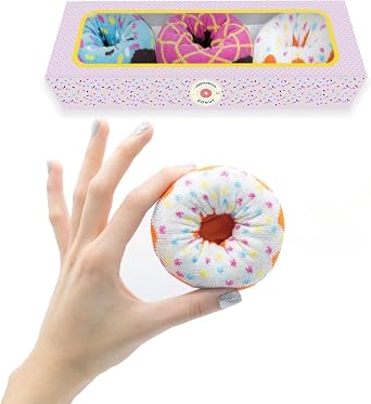 1SOCK2SOCK Womens Donut Crew Cotton Fun Socks, Cute Multipack Gift Box for Women