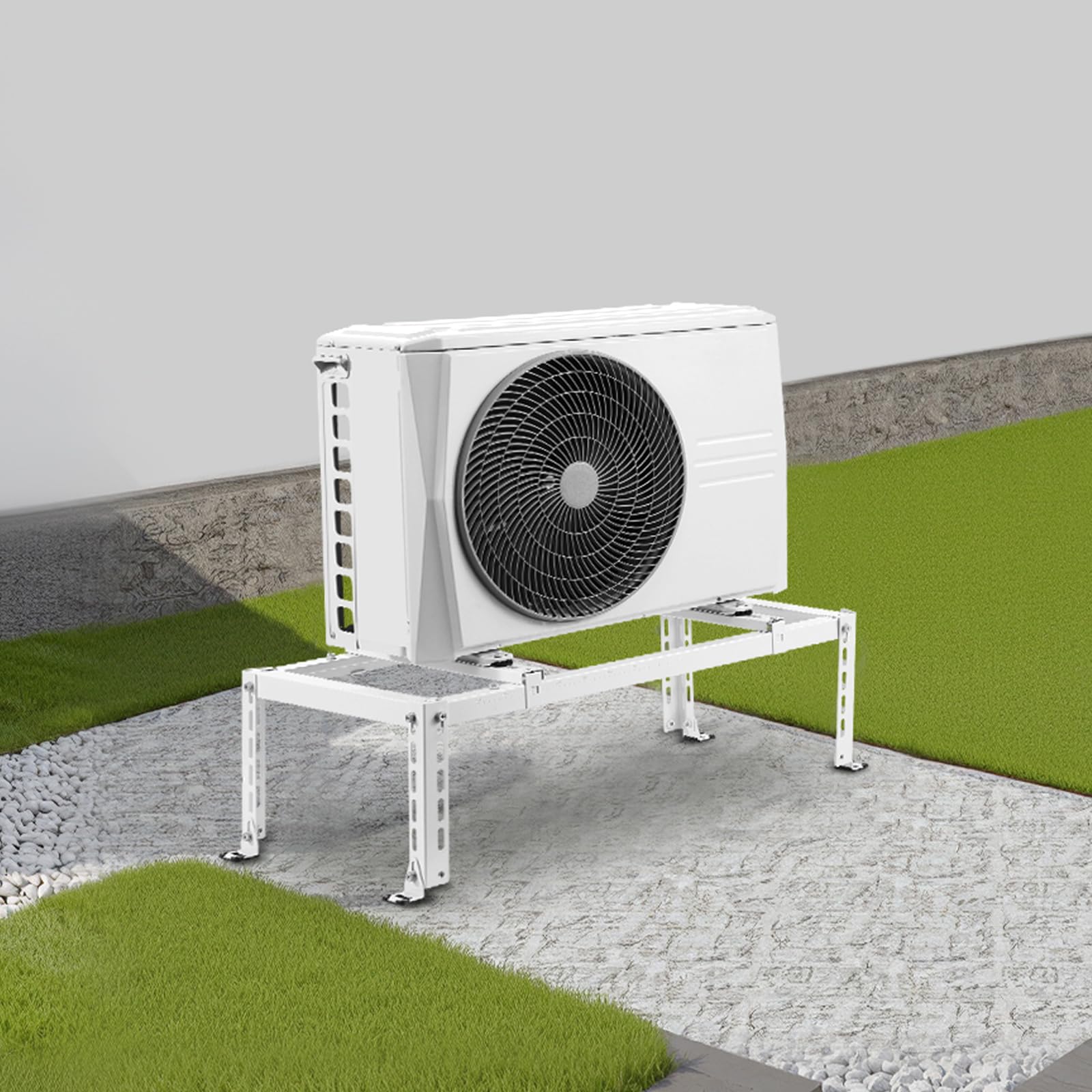 VEVOR Soporte de Suelo para Minisplit Ajustable y Antivibración para Aire Acondicionado sin Conductos 9000-24000 BTU Soporte de Base Resistente Capacidad de Carga Máxima de 250 kg, 90 x 50 x 30 cm