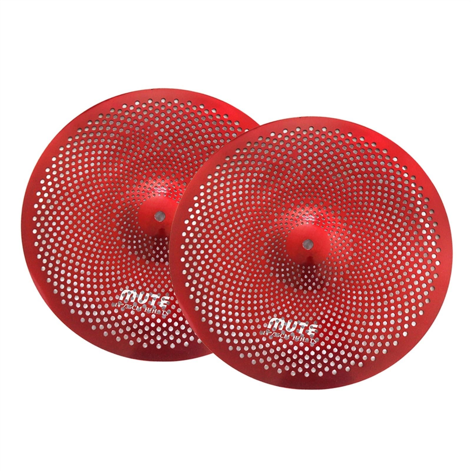 Cymbale Muette en Alliage 14 Pouces Cymbale Charleston Rouge pour Ensemble De Batterie Jazz Accessoires pour Instruments à Percussion