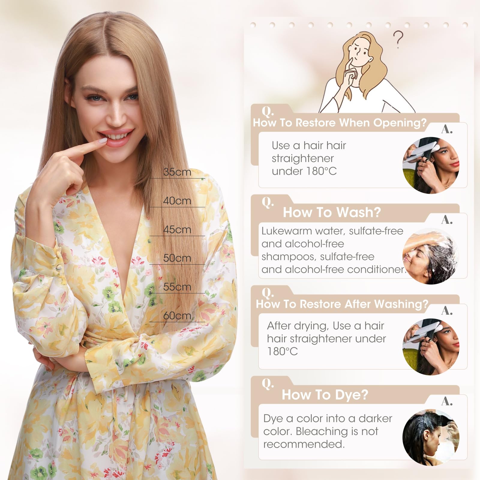 Elailite Extension Capelli Veri Cheratina 1g 50 Ciocche Balayage 100% Remy Human Hair U Tip Keratin (40cm 50g #4/27)