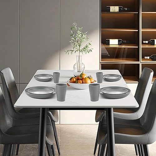 Miniatura 7 de Supernal Juego de vajilla de paja de trigo de 32 piezas, juegos de vajilla irrompible para 8, vajilla reutilizable, juego de platos para 8, platos y