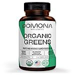 Pomona Wellness Super Greens Supplement, Full of Superfood Vitamins & Minerals, Fruits & Vegetable, Greens Powder for Bloating and Digestion, Gut Health, USDA Organic, Non-GMO, 120 Tablets