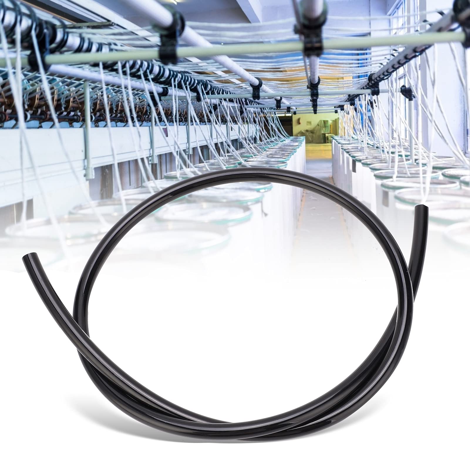 Pneumatischer Schlauch Flexibler Luftkompressor TPU Rohr Rohr für Chemisches Heizöl TPU0604 OD6xID4 Arbeitsdruck 12bar(10m-schwarz)