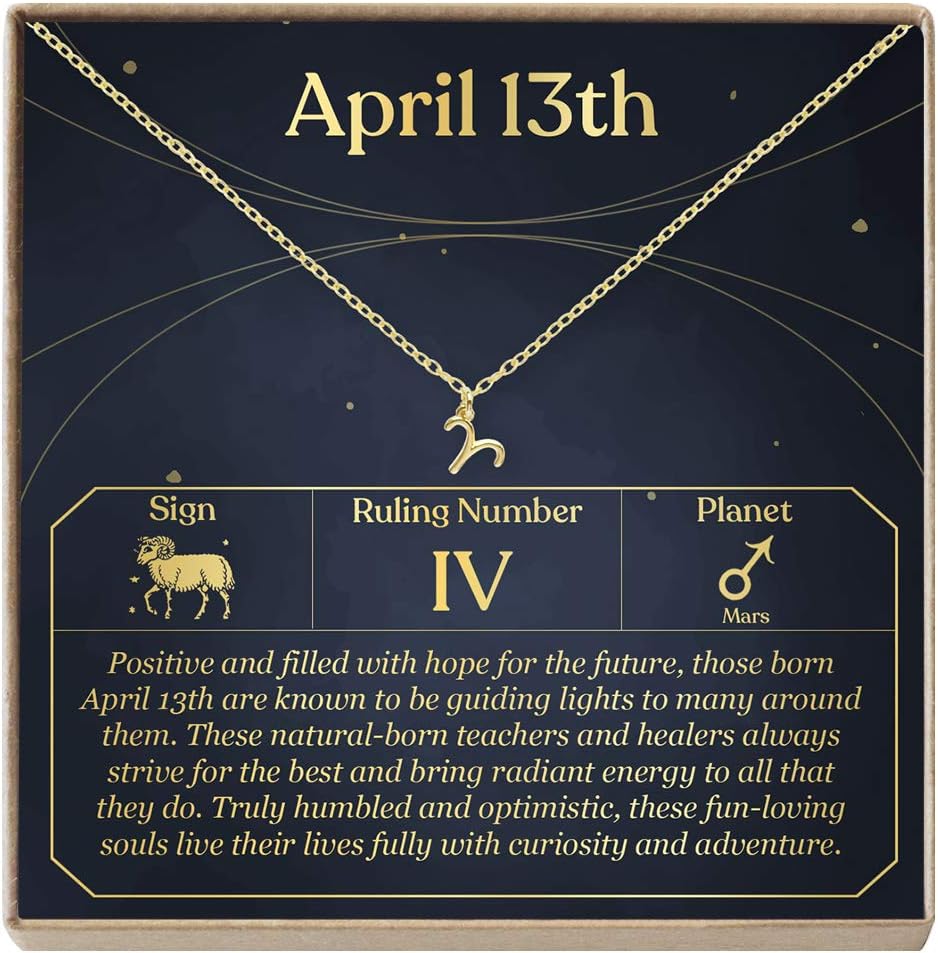Dear Ava April Necklace Present for Birthday, Celebration, Gift for Her