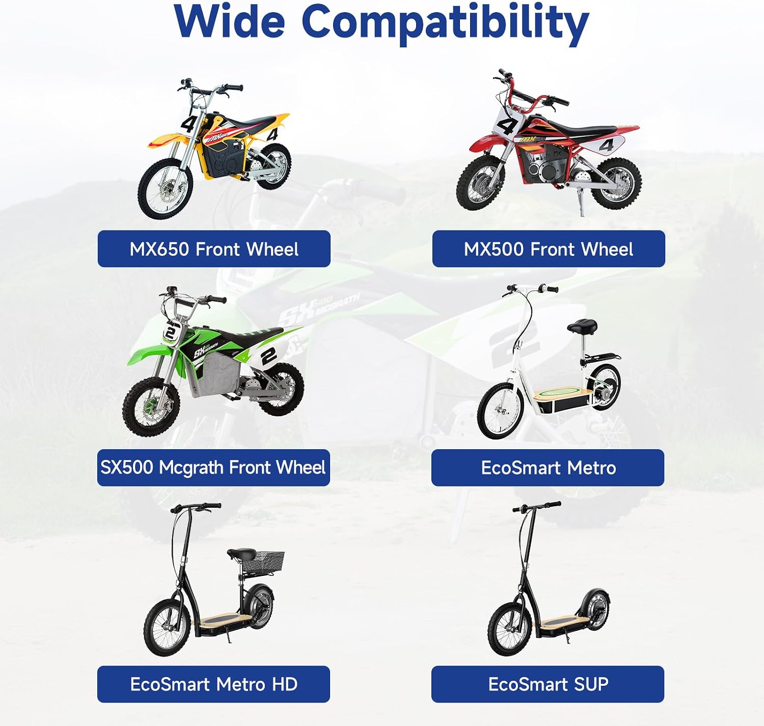 16x2.4 16x2.125 Inner Tube Replacement for Razor MX650 MX500 SX500 McGrath Dirt Rocket Bike Front Tire, Heavy Duty 16 Inch 64-305 16x2.40 Inner Tube for EcoSmart Metro HD SUP Electric Scooter