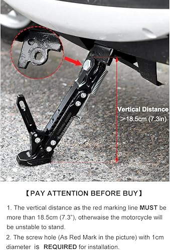 Miniatura 3 de Soporte de pie de estacionamiento lateral ajustable para motocicleta CNC de aleación de aluminio, soporte lateral para scooter eléctrico Dit Pit Bike