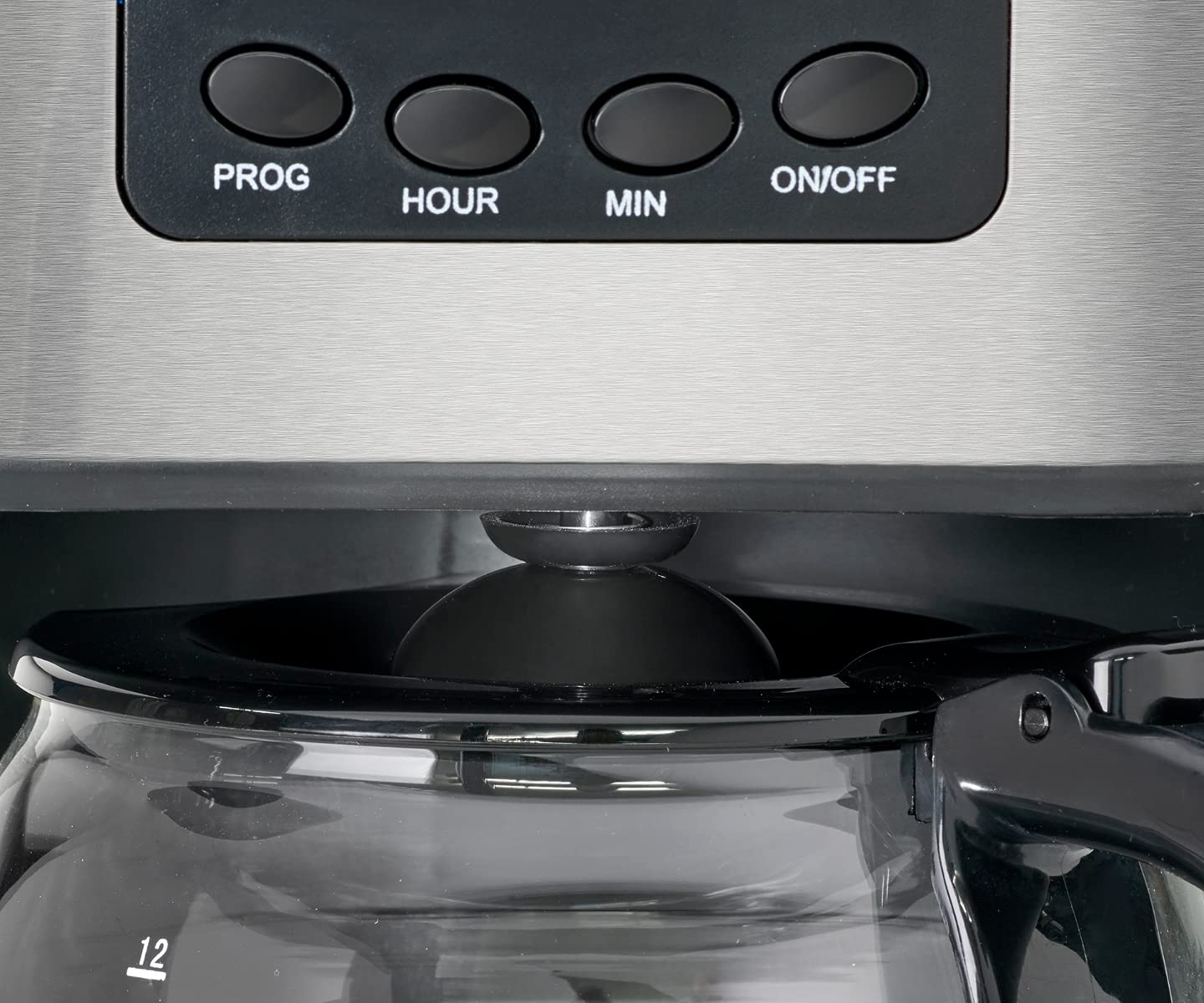 Clatronic KA 3642 Cafétera Programable Eléctrica de Goteo Automática, 900 W, Acero inoxidable, Gris/Negro