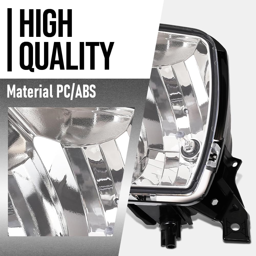 ALLGOOD Fog Lights w/Bulbs, Compatible with Dodge Ram 1500 Pickup 2013-2018,NOT For Rebel Models,Clear Lens Front Bumper Driving Fog Lights Lamps 1Pair