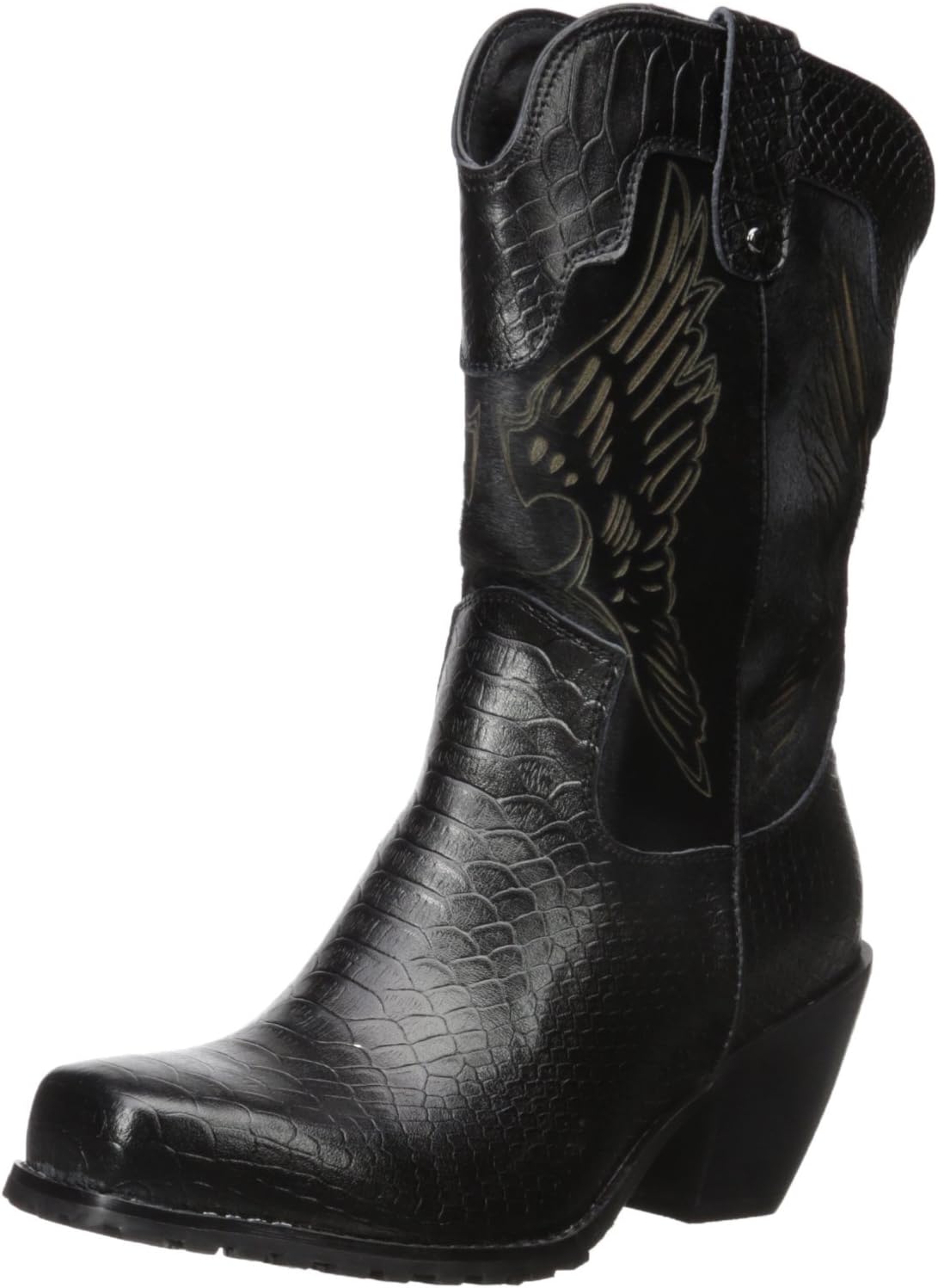 Ride Tec Women's 8547 11" Laser Eagle Boot Black Grain Leather Riding