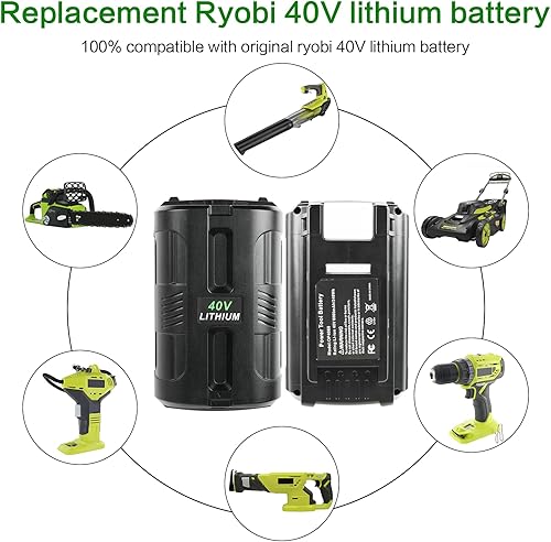 Miniatura 3 de ARyee 40V 6.0Ah OP4050A Reemplazo para Ryobi 40V Batería de litio OP4040 OP4015 OP4026 OP40201 OP40261 OP4030 OP40301 OP40401 OP40501 OP40601
